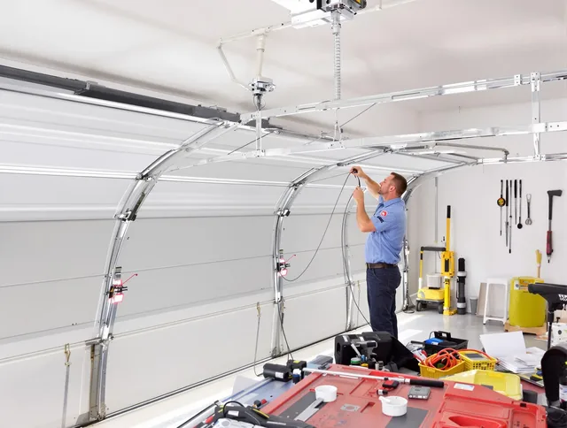 Garage door cable repair service by Westmont Garage Door Repair in Westmont