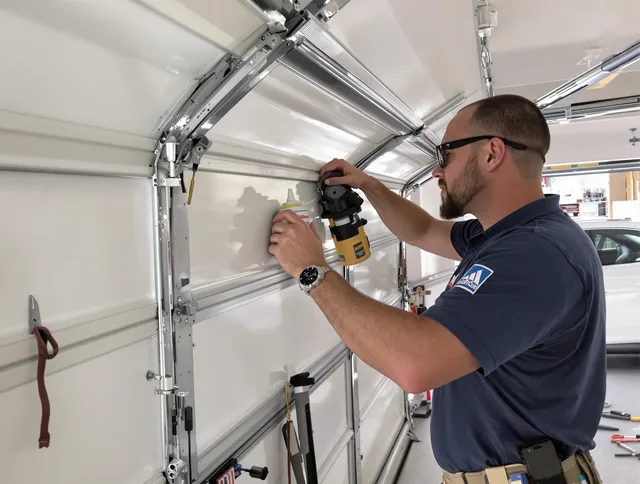 Westmont Garage Door Repair technician quieting a noisy garage door in Westmont