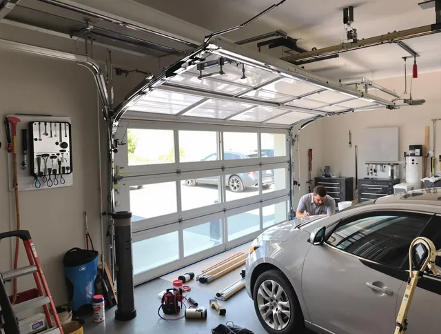 Garage door noise reduction service by Westmont Garage Door Repair in Westmont