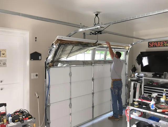 Garage door section replacement by Westmont Garage Door Repair in Westmont